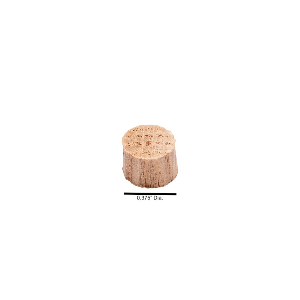 slide 6 of 6, Madison Mill 15 -Pack 0.375 x 0.25 Oak Wood Flat head plug, 1 ct
