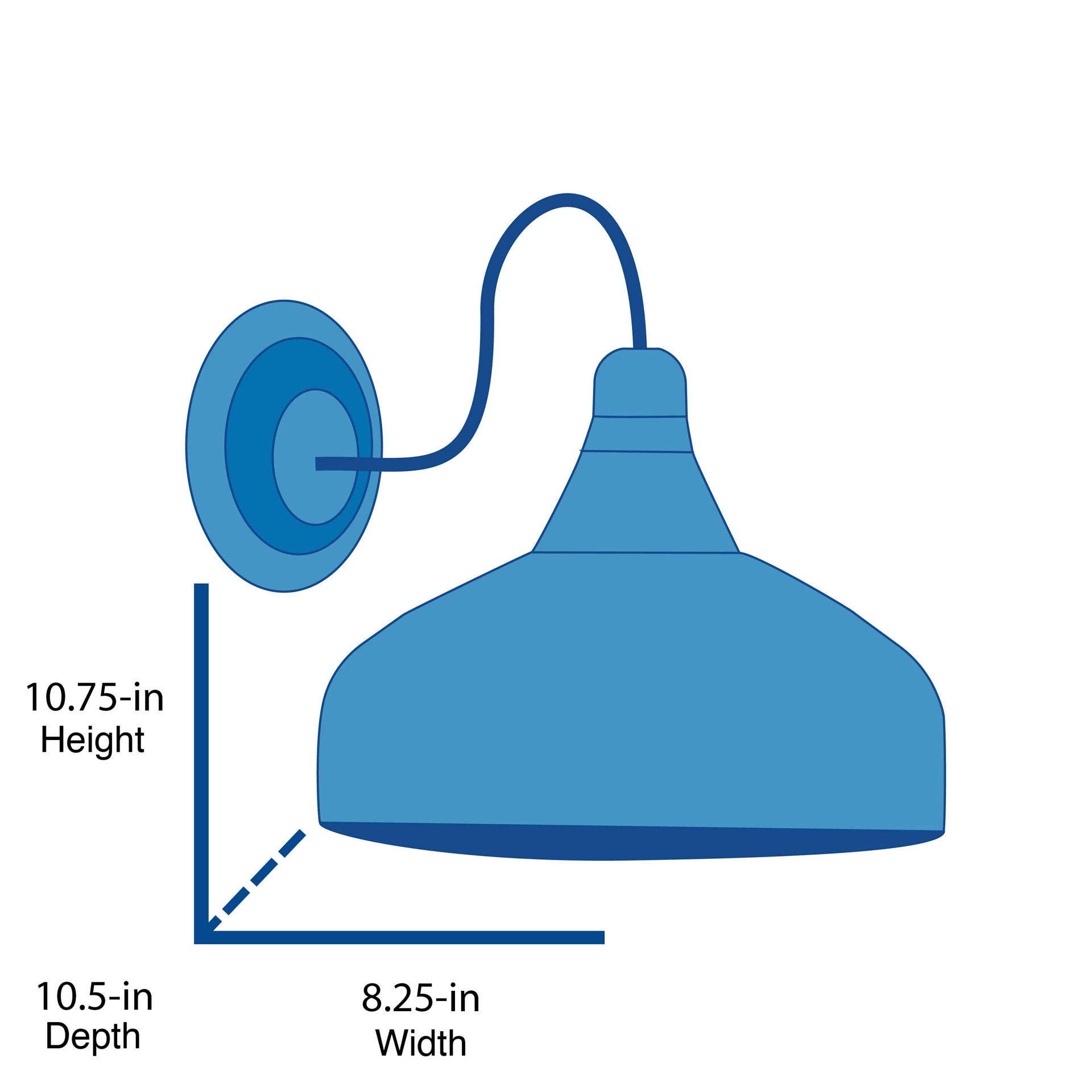 slide 4 of 6, Project Source Ellicott 1 -Light 10.75-in H Gray Hardwired Dark Sky Outdoor Wall Light, 1 ct