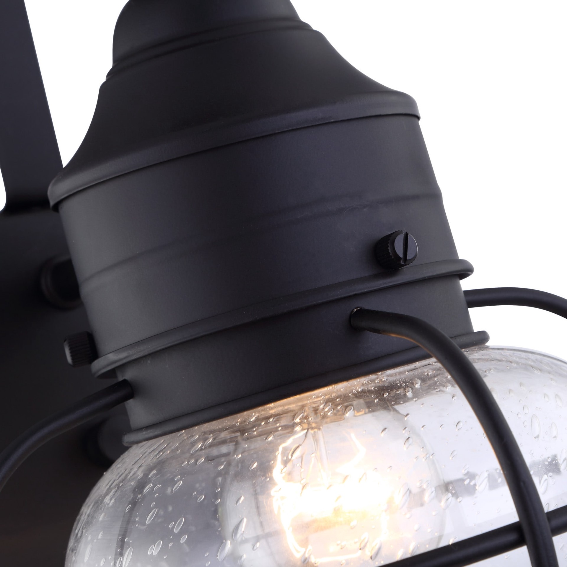 slide 5 of 6, allen + roth Trevett 1 -Light 14-in H Matte Black Hardwired Outdoor Wall Light, 1 ct