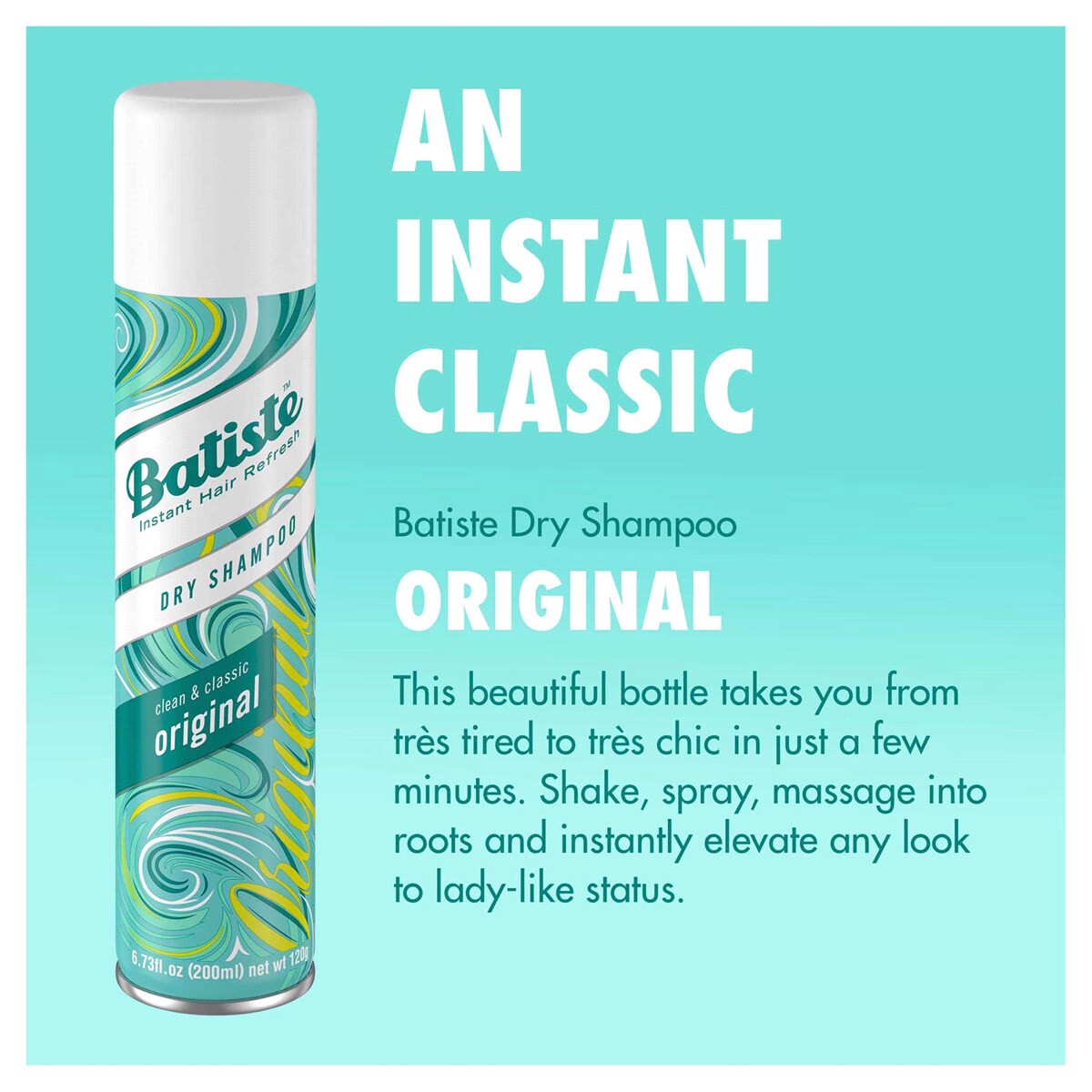 slide 3 of 5, Batiste Dry Shampoo, Clean & Classic, Original, 1.6 oz