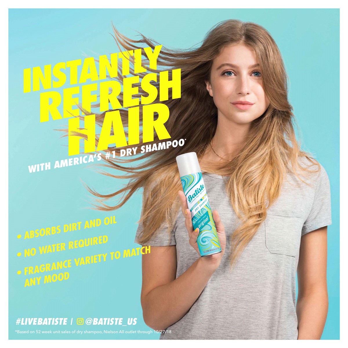 slide 4 of 5, Batiste Dry Shampoo, Clean & Classic, Original, 1.6 oz