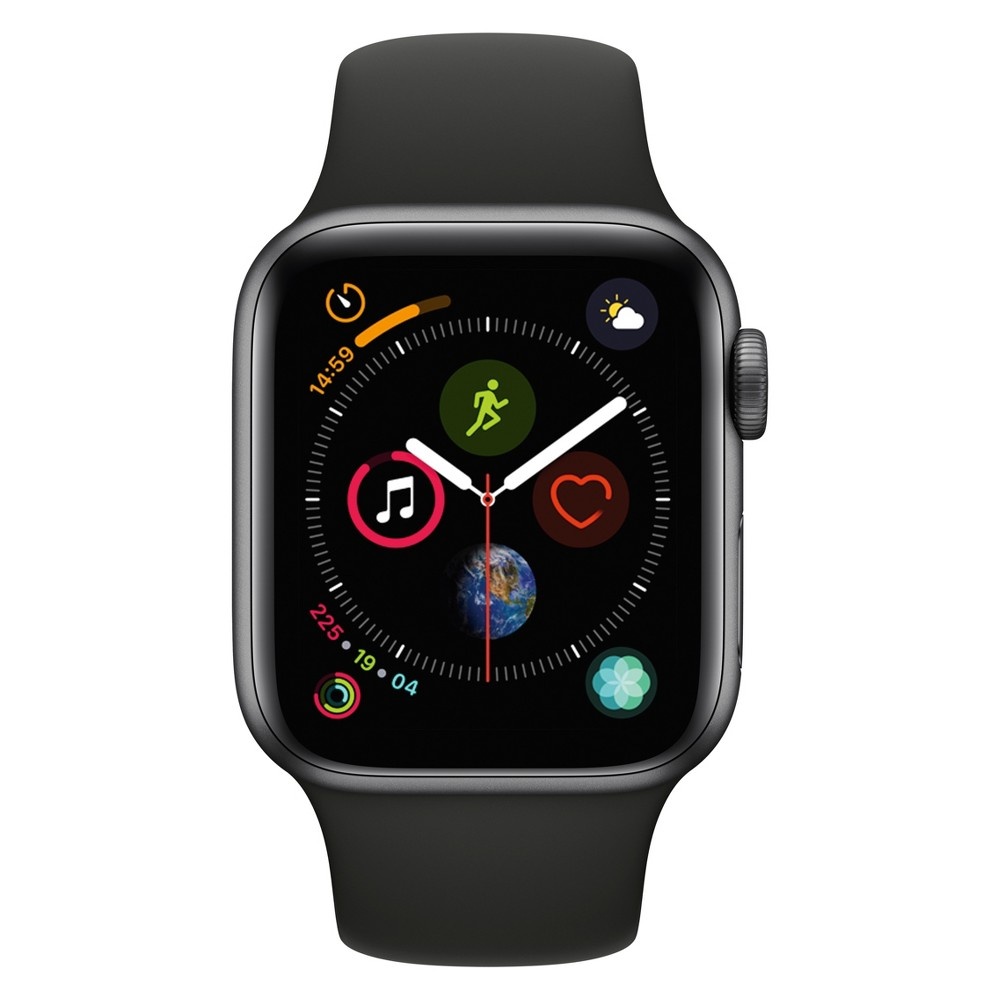 slide 2 of 2, Apple Watch Series 4 GPS & Cellular 40mm Space Gray Aluminum Case with Sport Band - Black, 1 ct