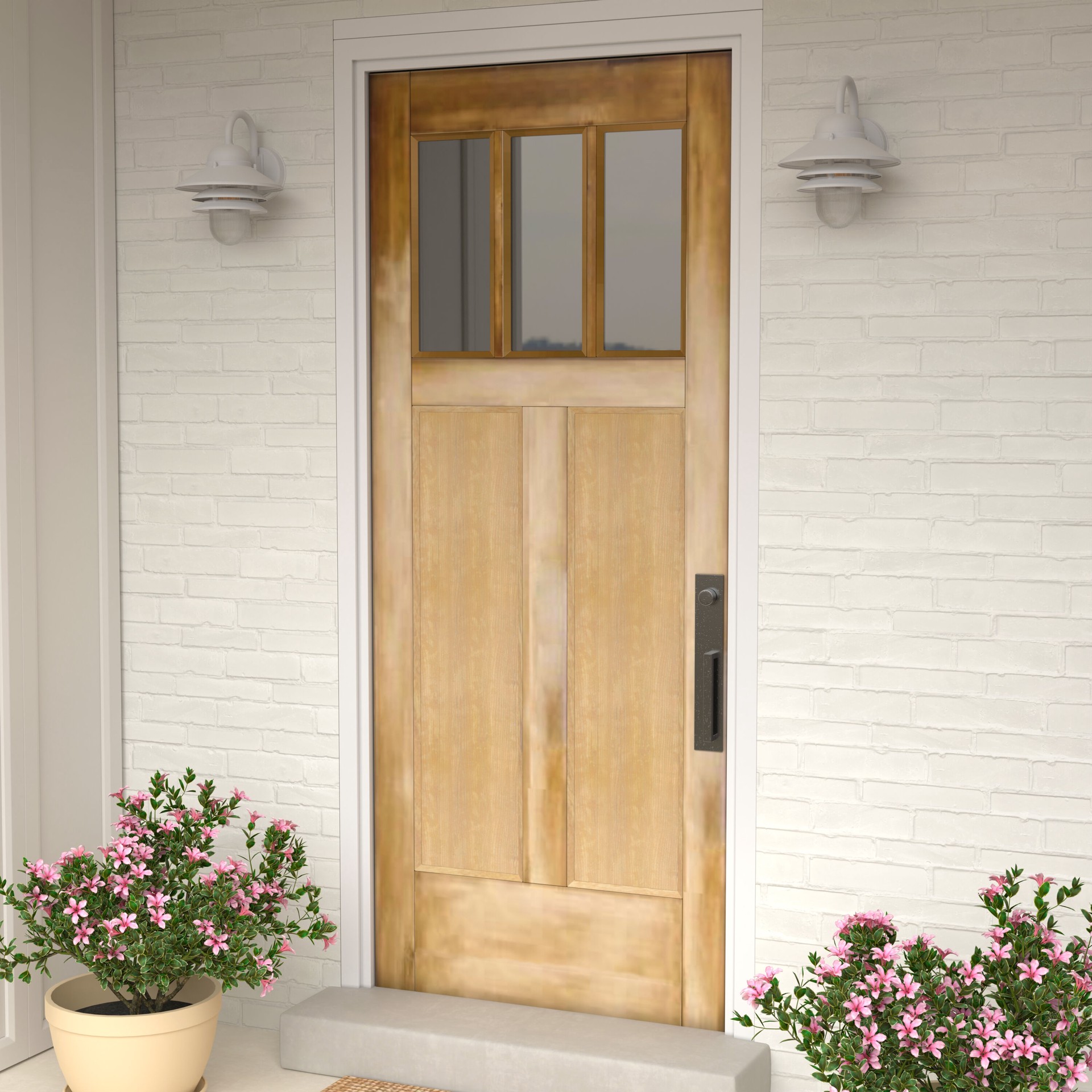 slide 5 of 6, Project Source Kirsche 1 -Light 12.9-in H White Hardwired Outdoor Wall Light, 1 ct