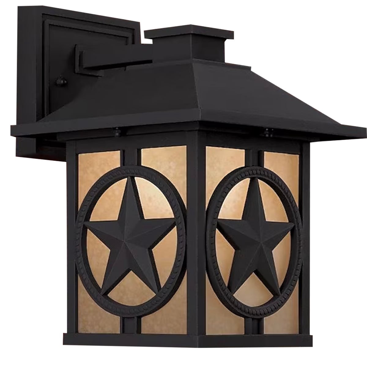 slide 4 of 6, allen + roth Thoroughbred 1 -Light 12.55-in H Matte Black Hardwired Outdoor Wall Light, 1 ct