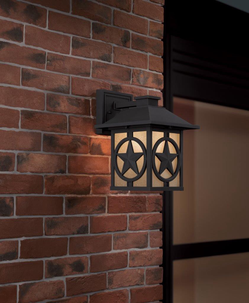 slide 6 of 6, allen + roth Thoroughbred 1 -Light 12.55-in H Matte Black Hardwired Outdoor Wall Light, 1 ct