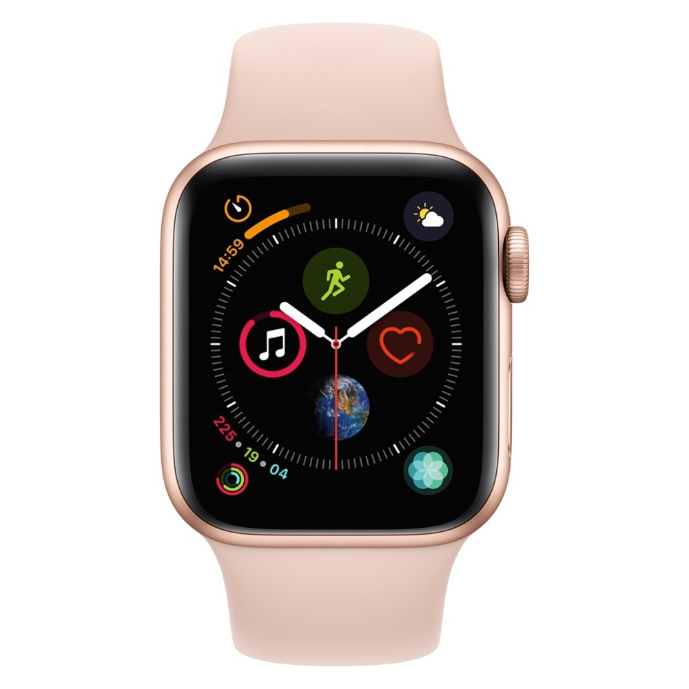 slide 2 of 2, Apple Watch Series 4 GPS & Cellular 40mm Gold Aluminum Case with Sport Band - Pink Sand, 1 ct