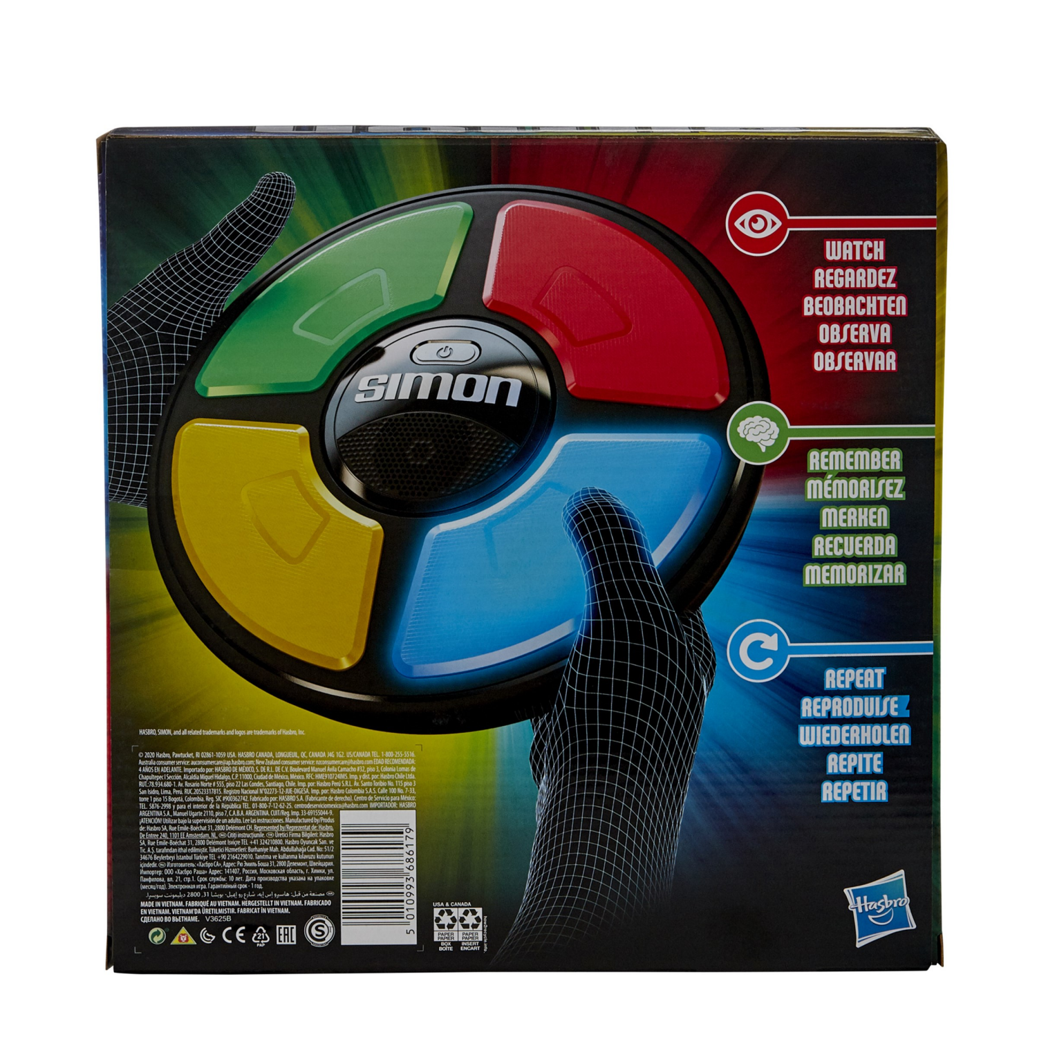 slide 3 of 5, Hasbro Simon game, 8+ Players, 1 ct