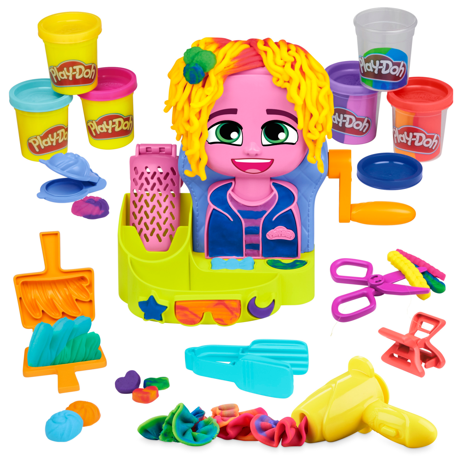 slide 3 of 5, Play-Doh Hair Stylin' Salon Playset, 1 ct