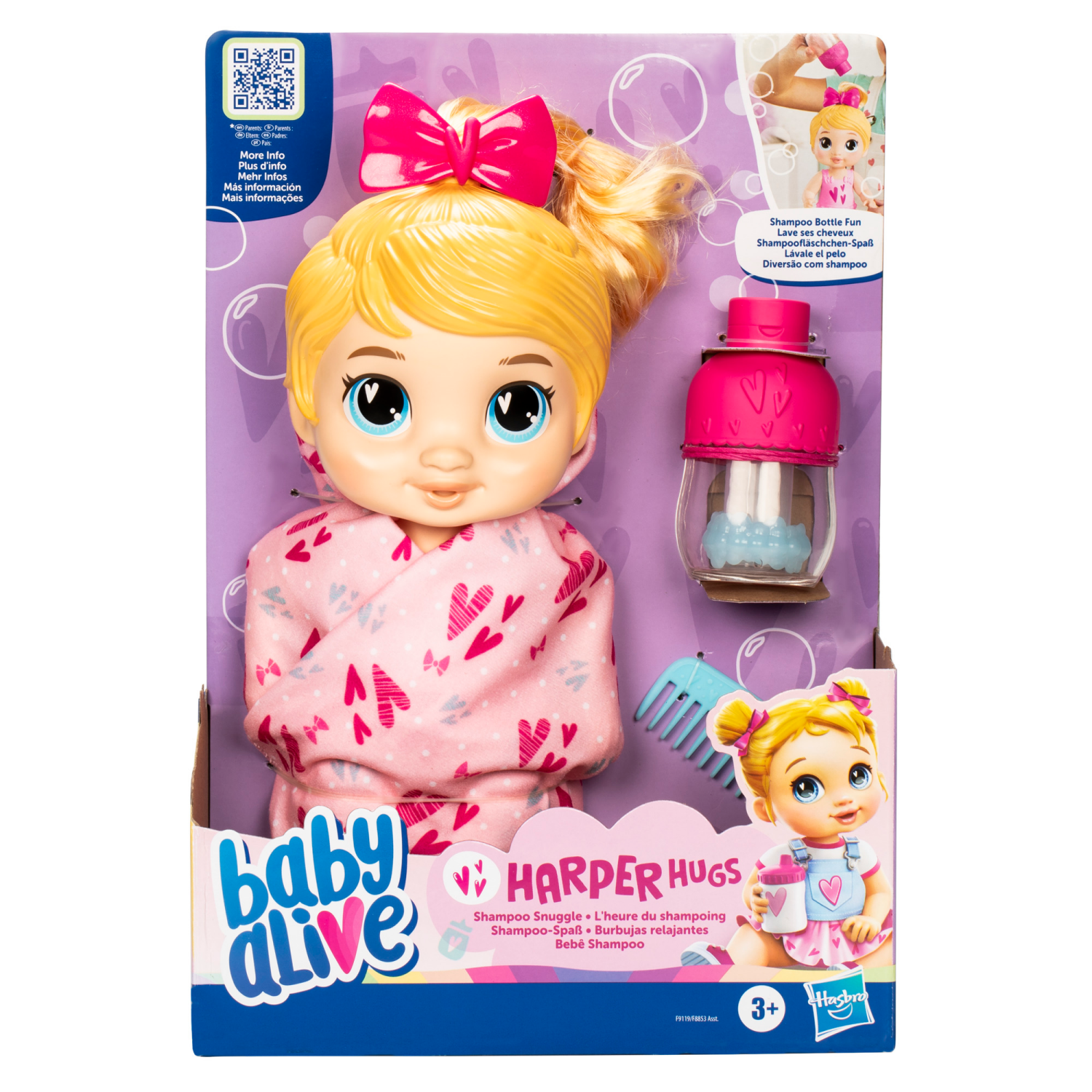 slide 2 of 5, Baby Alive Shampoo Snuggle Harper Doll, 1 ct