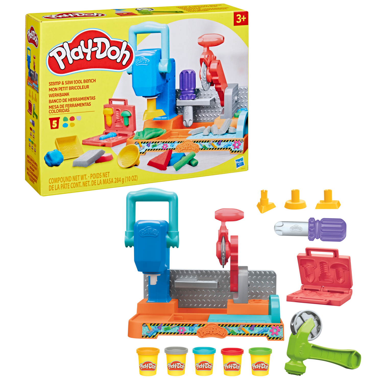 slide 1 of 4, Play-Doh Stamp and Saw Tool Bench, 1 ct
