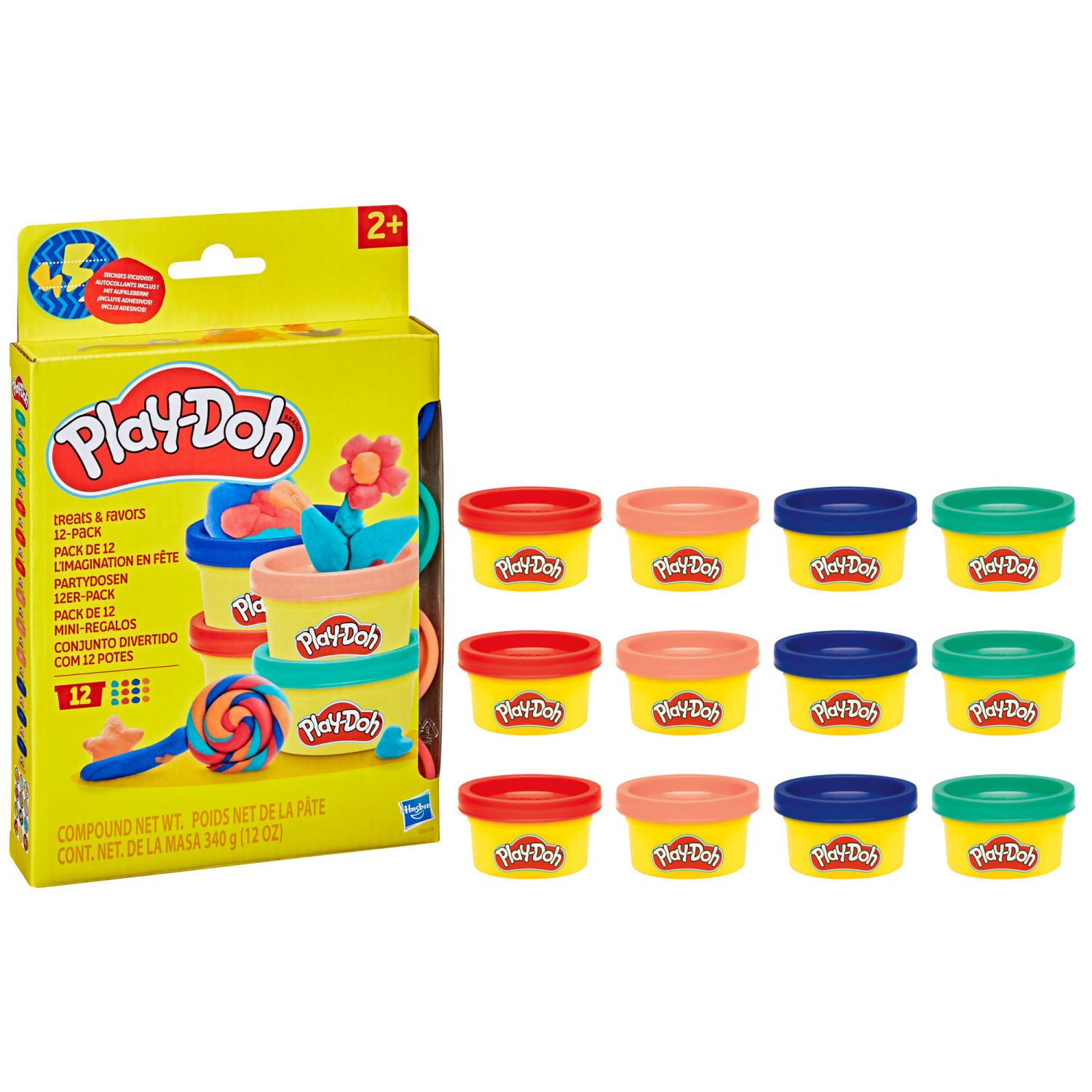 slide 1 of 5, Play-Doh Mini 12-Pack Treats & Favors Set, 12 ct