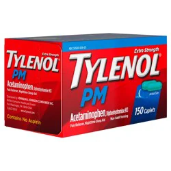 Tylenol PM Extra Strength Pain Reliever & Sleep Aid Caplets, 150 ct