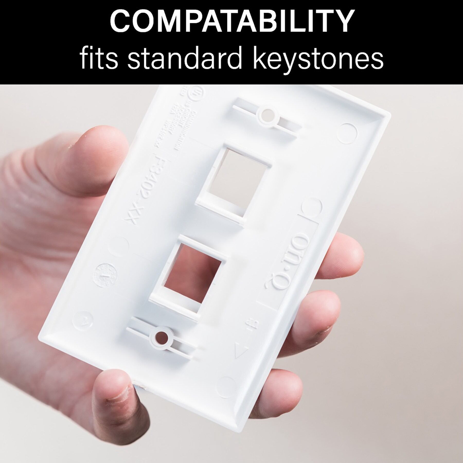 slide 2 of 4, On-Q/Legrand On-Q 1 -Gang White Wall Plate 10 -Pack, 1 ct