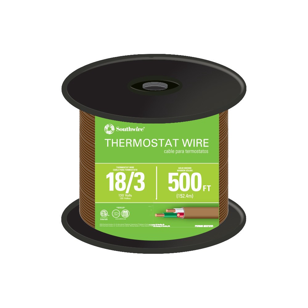slide 1 of 3, Southwire 500 18 / 3 Solid Thermostat Wire ( By-the-roll ), 1 ct