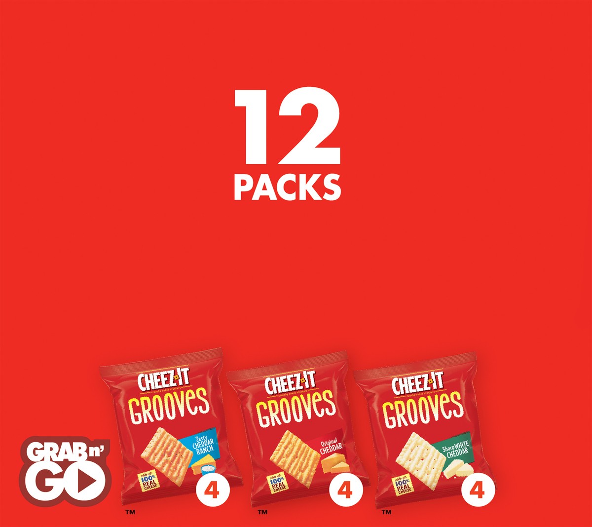 slide 7 of 8, Cheez-It Grooves White Cheddar Caddy Pack, 12 ct; 12 oz