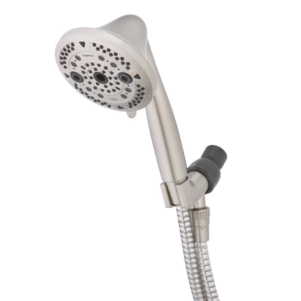 slide 1 of 6, Oxygenics Force Brushed Nickel Round Handheld Shower Head 2-GPM (7.6-LPM), 1 ct