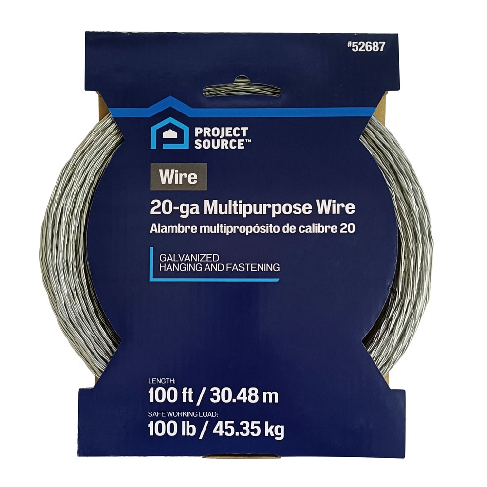 slide 5 of 5, Project Source Steel 100-lb Capacity Wire hangers, 1 ct