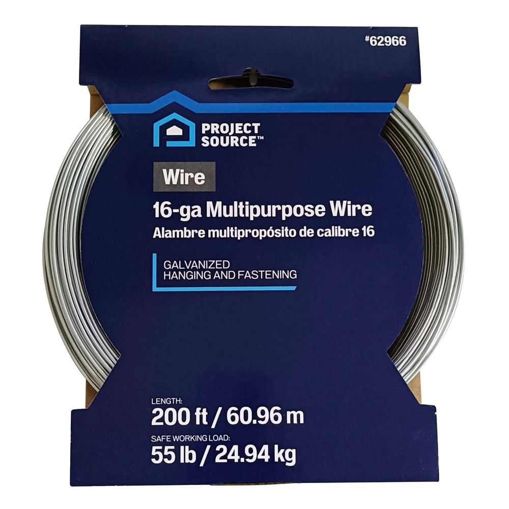 slide 5 of 5, Project Source Steel 55-lb Capacity Wire hangers, 1 ct