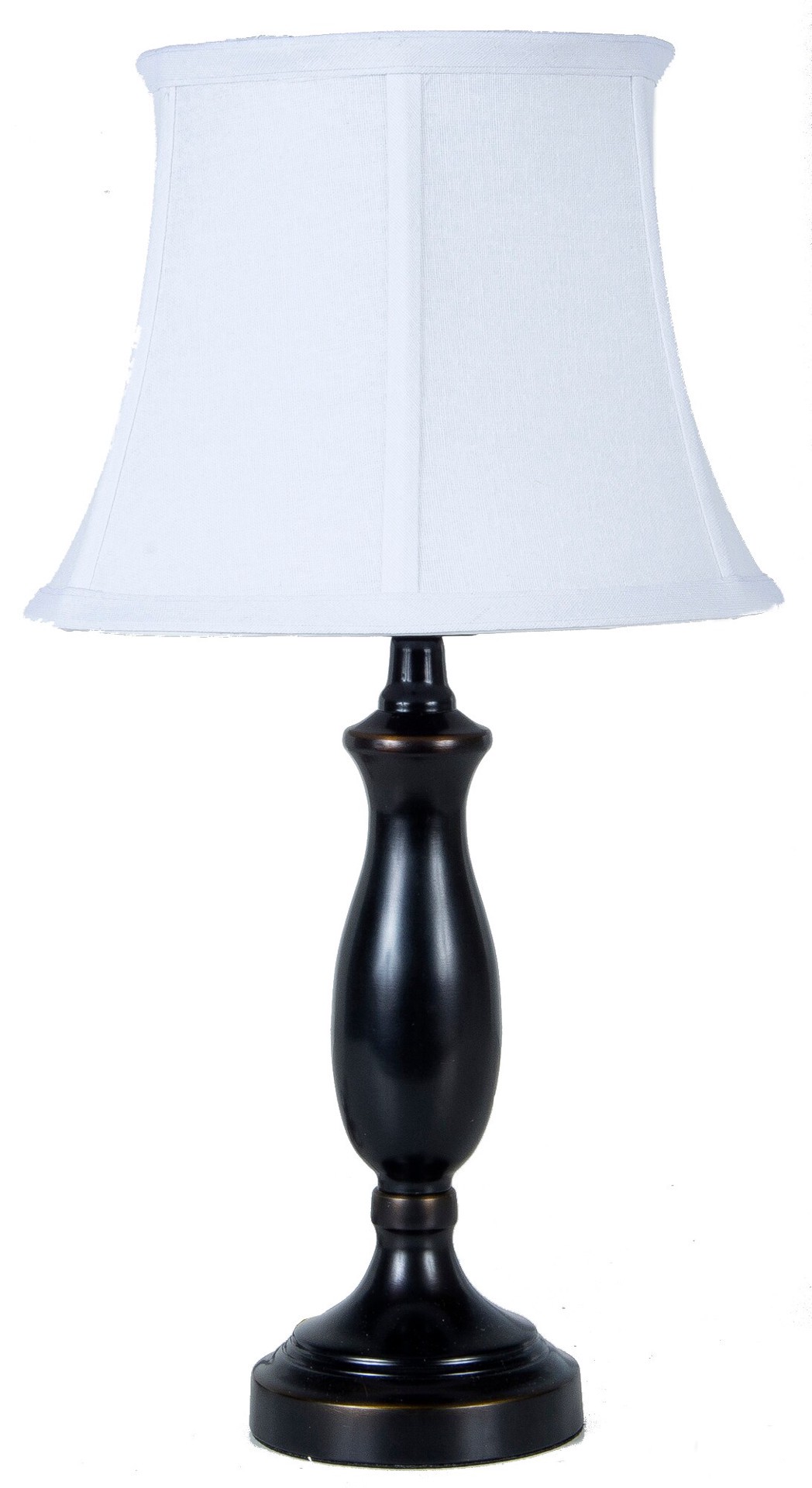 slide 2 of 6, allen + roth 7.5-in x 10-in White Fabric Drum Lamp Shade, 1 ct