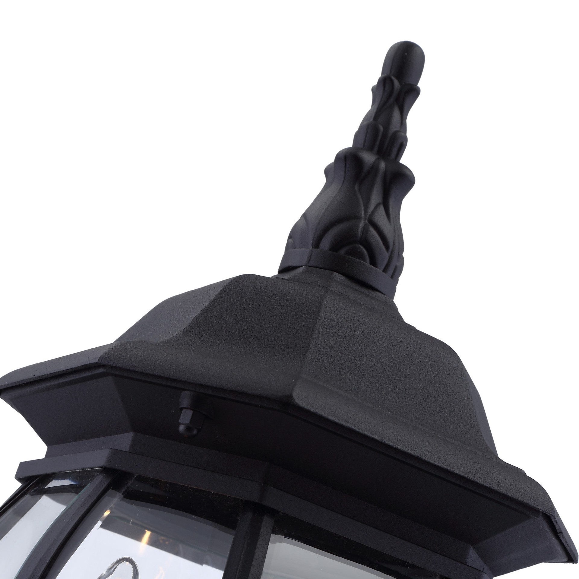 slide 3 of 5, allen + roth French 21.34-in Black Traditional Outdoor Light post lantern, 1 ct