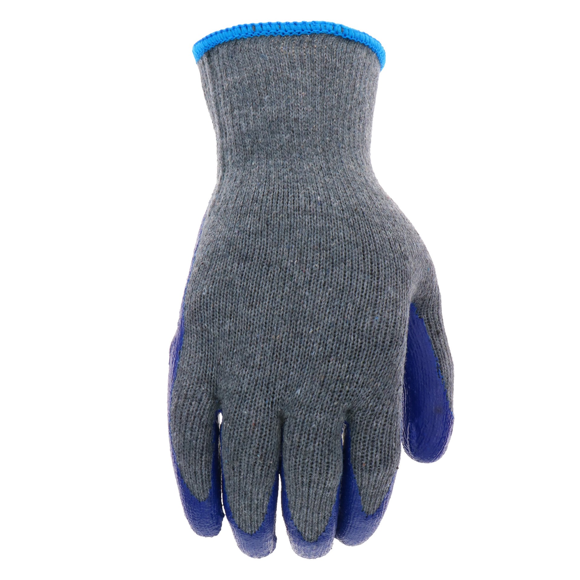 slide 2 of 5, Project Source Large Blue Latex Dipped Poly/Cotton Gloves, (8-Pairs), 1 ct