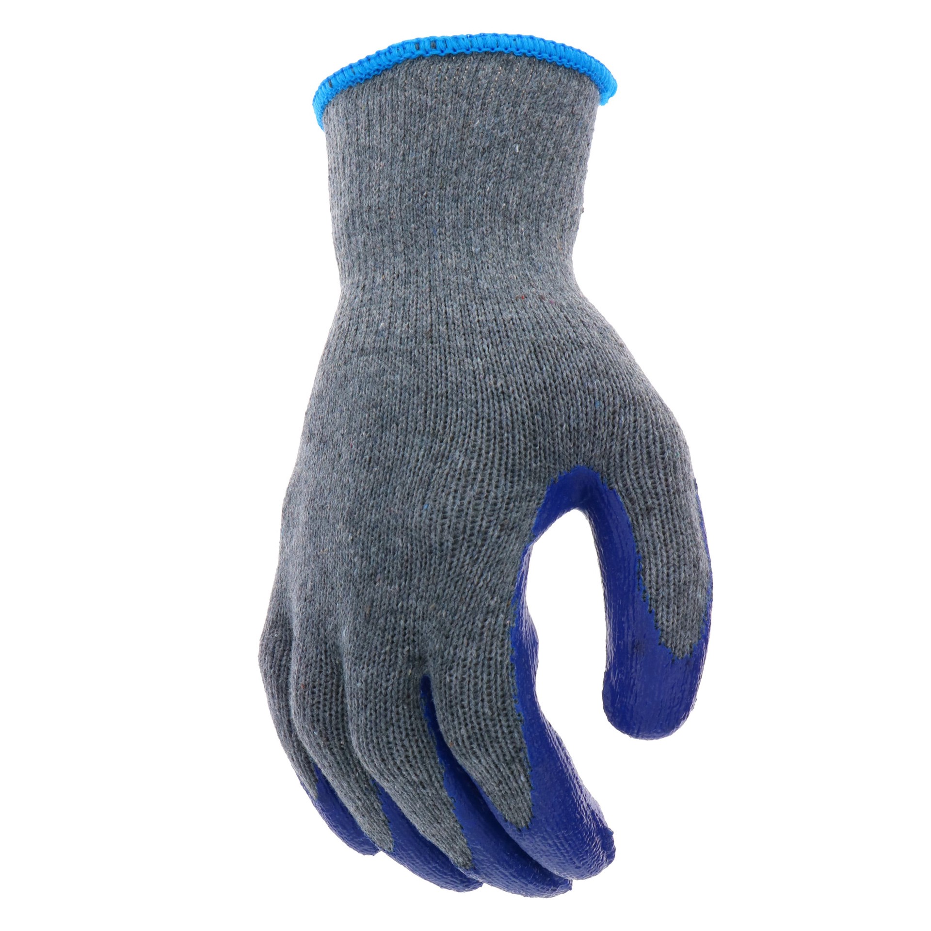 slide 3 of 5, Project Source Large Blue Latex Dipped Poly/Cotton Gloves, (8-Pairs), 1 ct