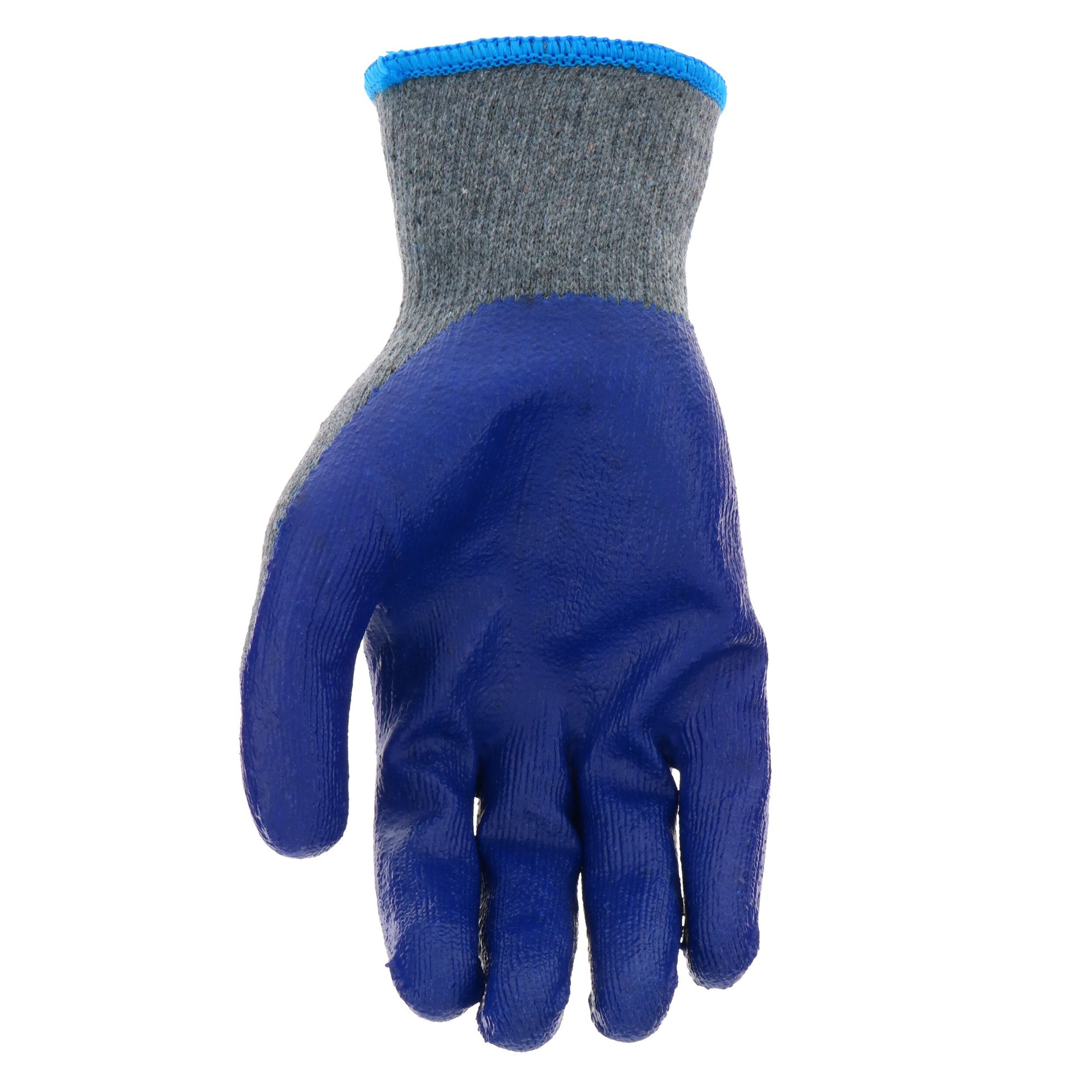 slide 4 of 5, Project Source Large Blue Latex Dipped Poly/Cotton Gloves, (8-Pairs), 1 ct