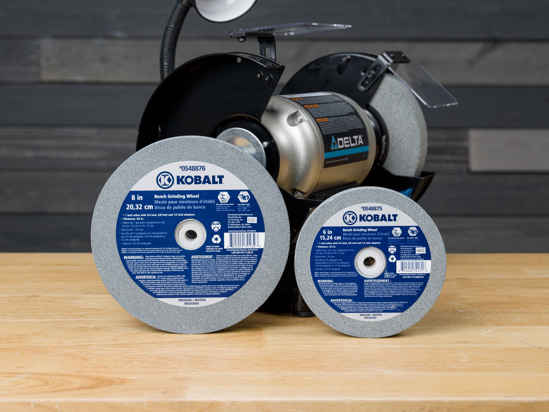 slide 4 of 6, Kobalt 8-in Medium Grinding For general grinding and sharpening applications, 1 ct