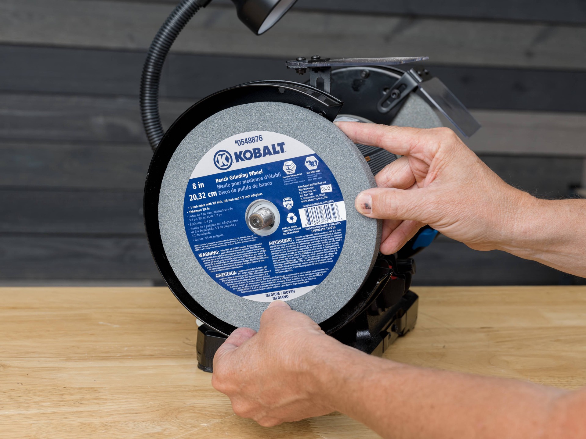 slide 5 of 6, Kobalt 8-in Medium Grinding For general grinding and sharpening applications, 1 ct