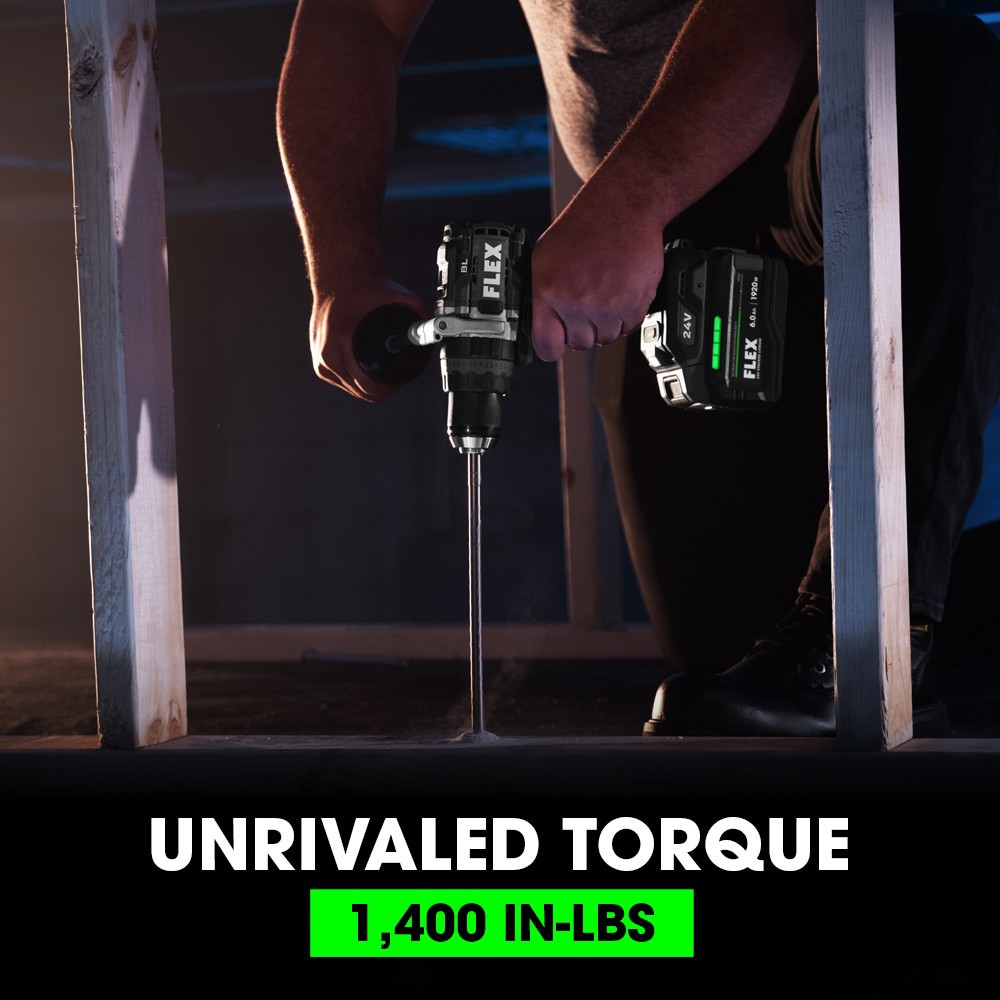 slide 5 of 6, FLEX 24-volt 4-Tool Brushless Power Tool Combo Kit with Soft Case (2-Batteries Included and Charger Included), 1 ct