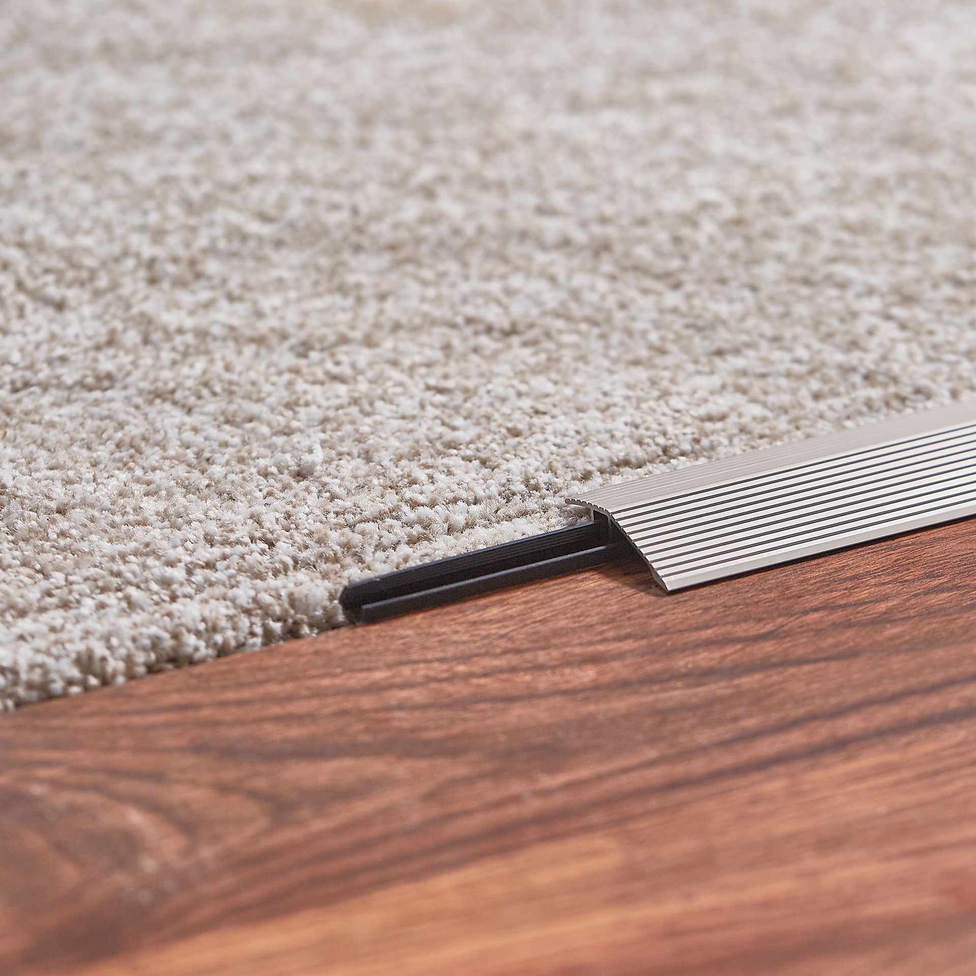 slide 2 of 6, M-D Cinch Satin Nickel 36-in L Prefinished Aluminum Reducer Floor Moulding Trim, 1 ct