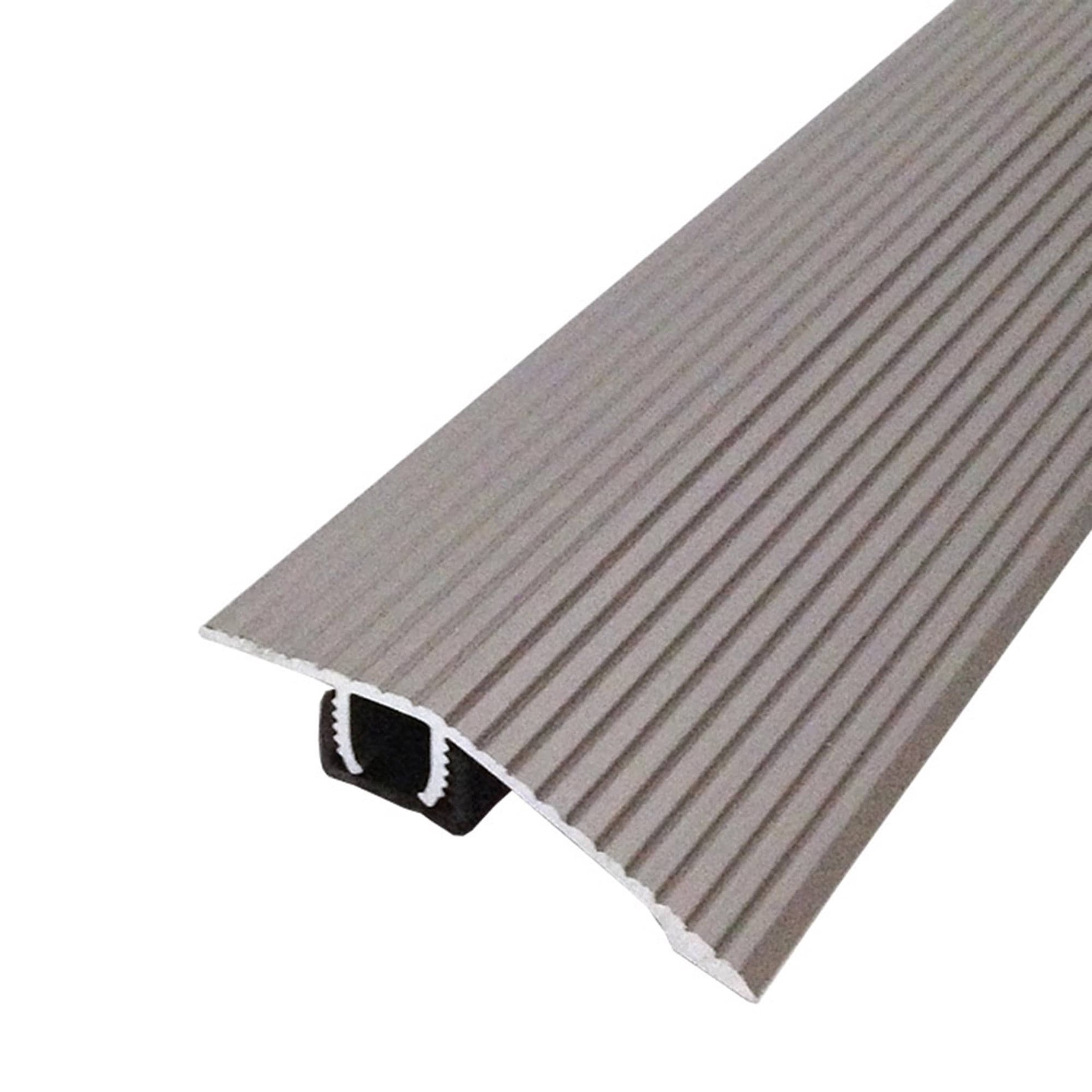 slide 6 of 6, M-D Cinch Satin Nickel 36-in L Prefinished Aluminum Reducer Floor Moulding Trim, 1 ct