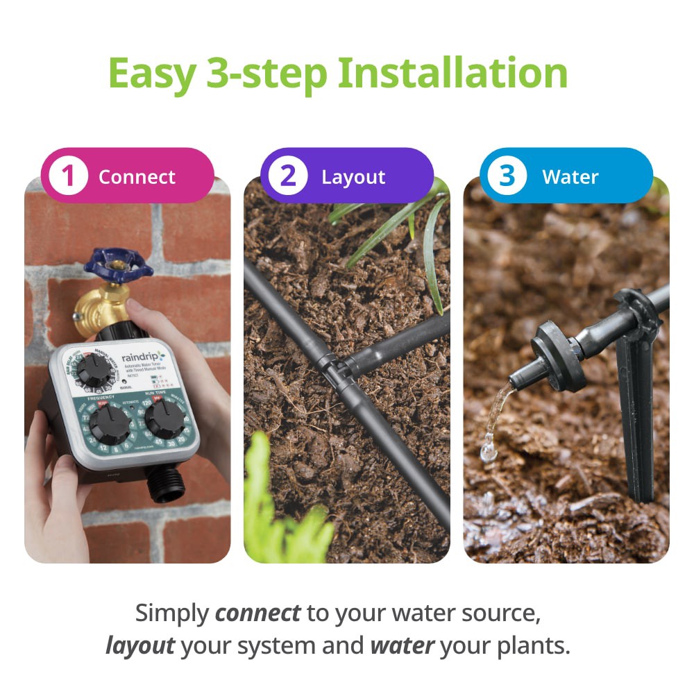 slide 2 of 6, Raindrip Drip Irrigation Tree and Shrub Kit, 1 ct
