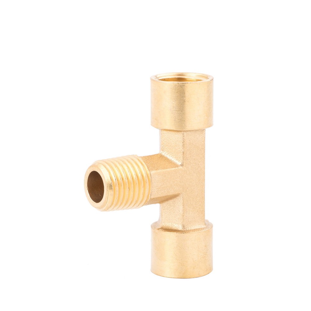 slide 5 of 6, Kobalt NPT Brass T Fitting (F) 1/4-in, 1 ct