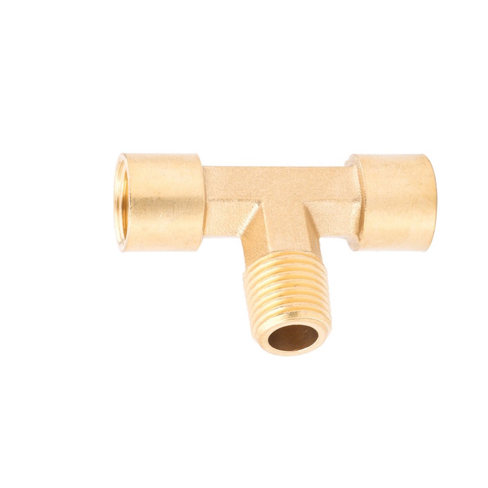 slide 4 of 6, Kobalt NPT Brass T Fitting (F) 1/4-in, 1 ct