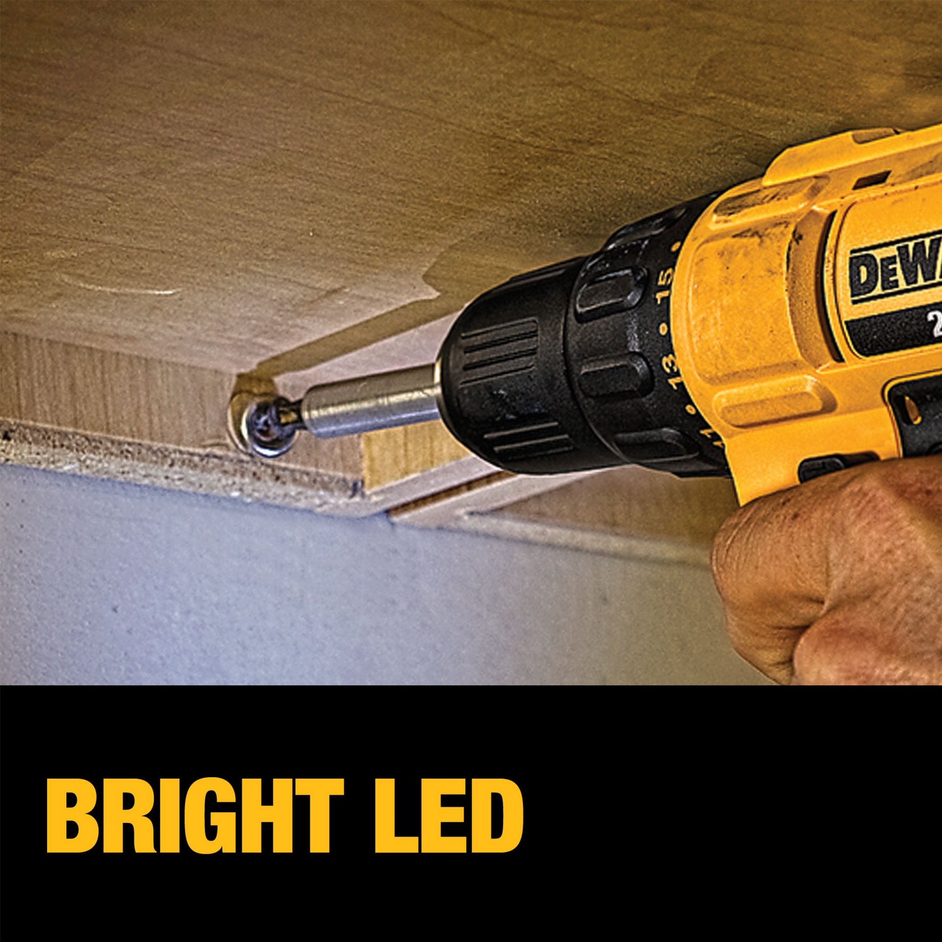 slide 5 of 6, DEWALT POWERSTACK 1/2-in 20-volt max 1.7 -Amp Variable Speed Brushless Cordless Hammer Drill ( 1 -Batteries and Charger Included ), 1 ct