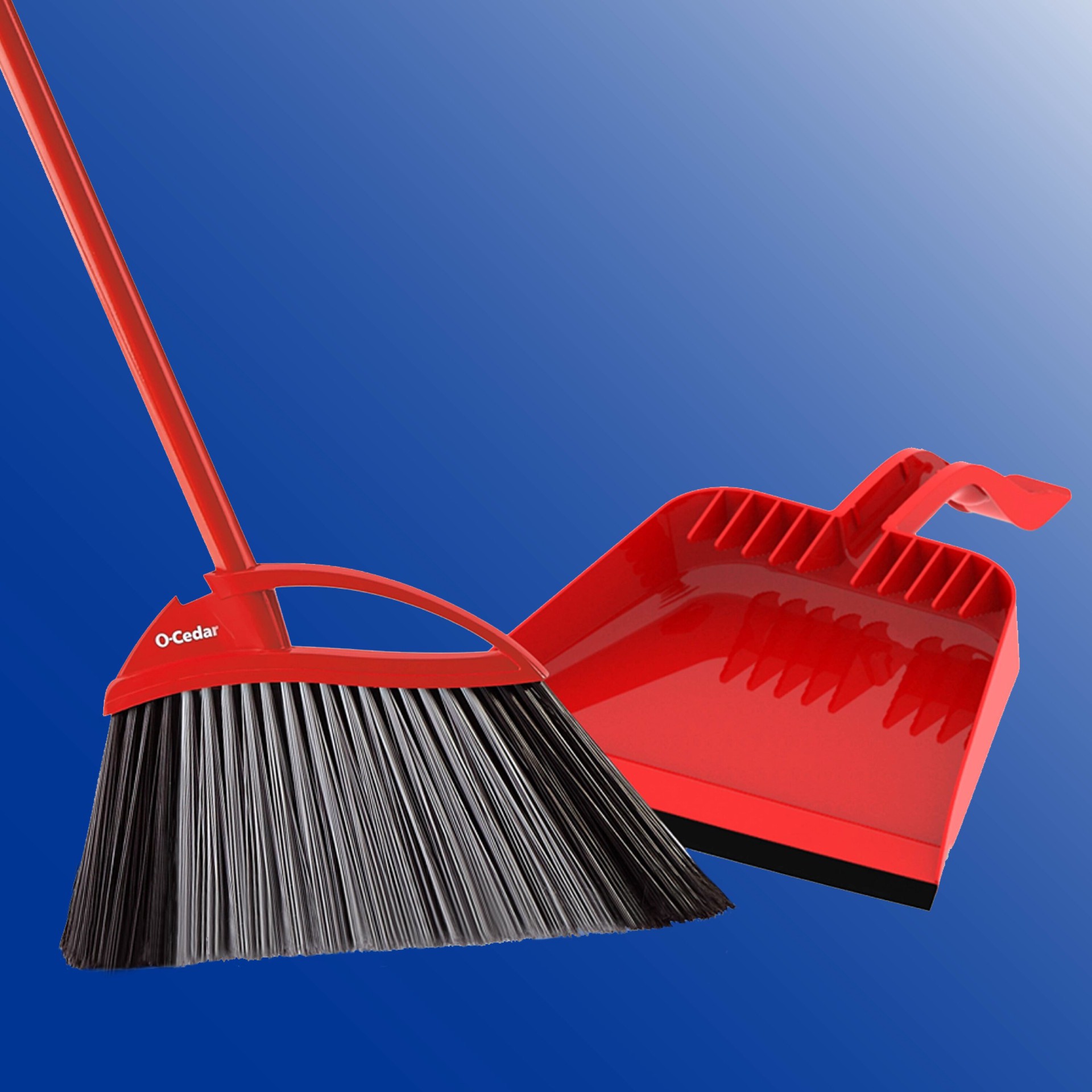 slide 2 of 6, O-Cedar PowerCorner Pet Pro 13.5-in Poly fiber Multi-surface Angle with dustpan Upright Broom, 1 ct