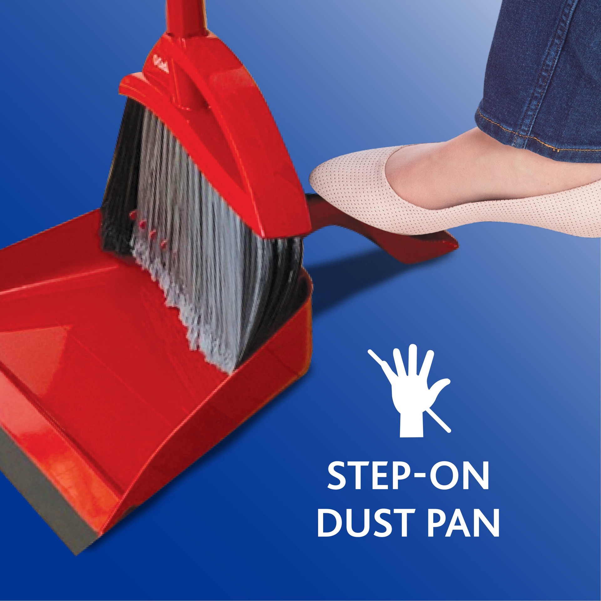 slide 4 of 6, O-Cedar PowerCorner Pet Pro 13.5-in Poly fiber Multi-surface Angle with dustpan Upright Broom, 1 ct