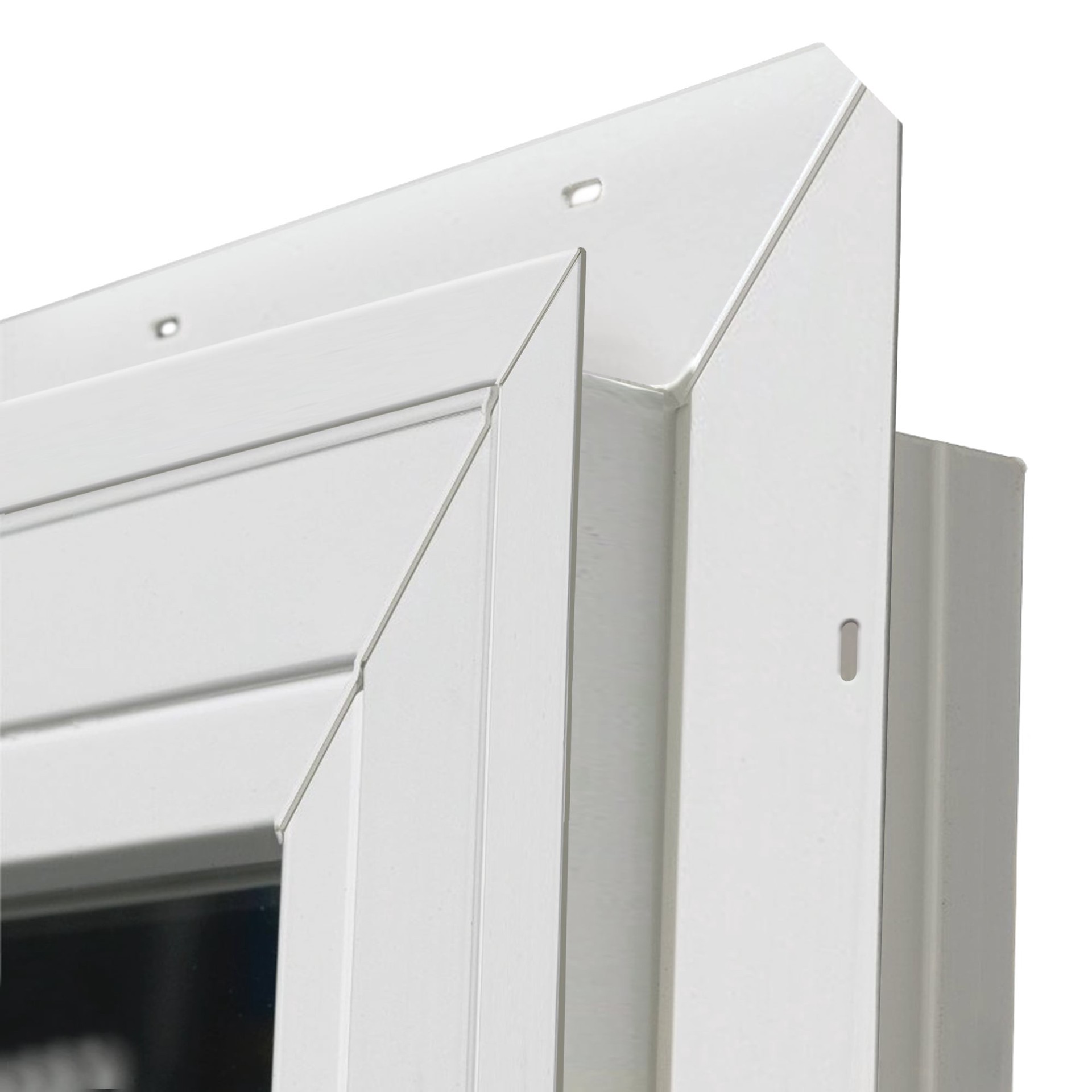 slide 4 of 6, RELIABILT 14500 Series 35-1/2-in x 35-1/2-in White Exterior White Interior Left-Handed Vinyl Sliding Window Single strength (Half Screen Included), 1 ct