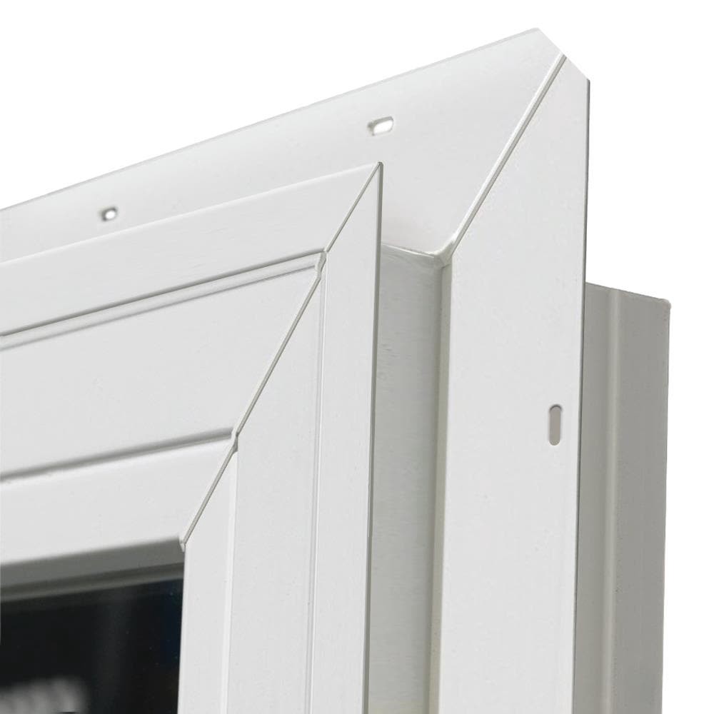 slide 5 of 6, RELIABILT 14500 Series 23-1/2-in x 23-1/2-in White Exterior White Interior Left-Handed Vinyl Sliding Window Single strength (Half Screen Included), 1 ct