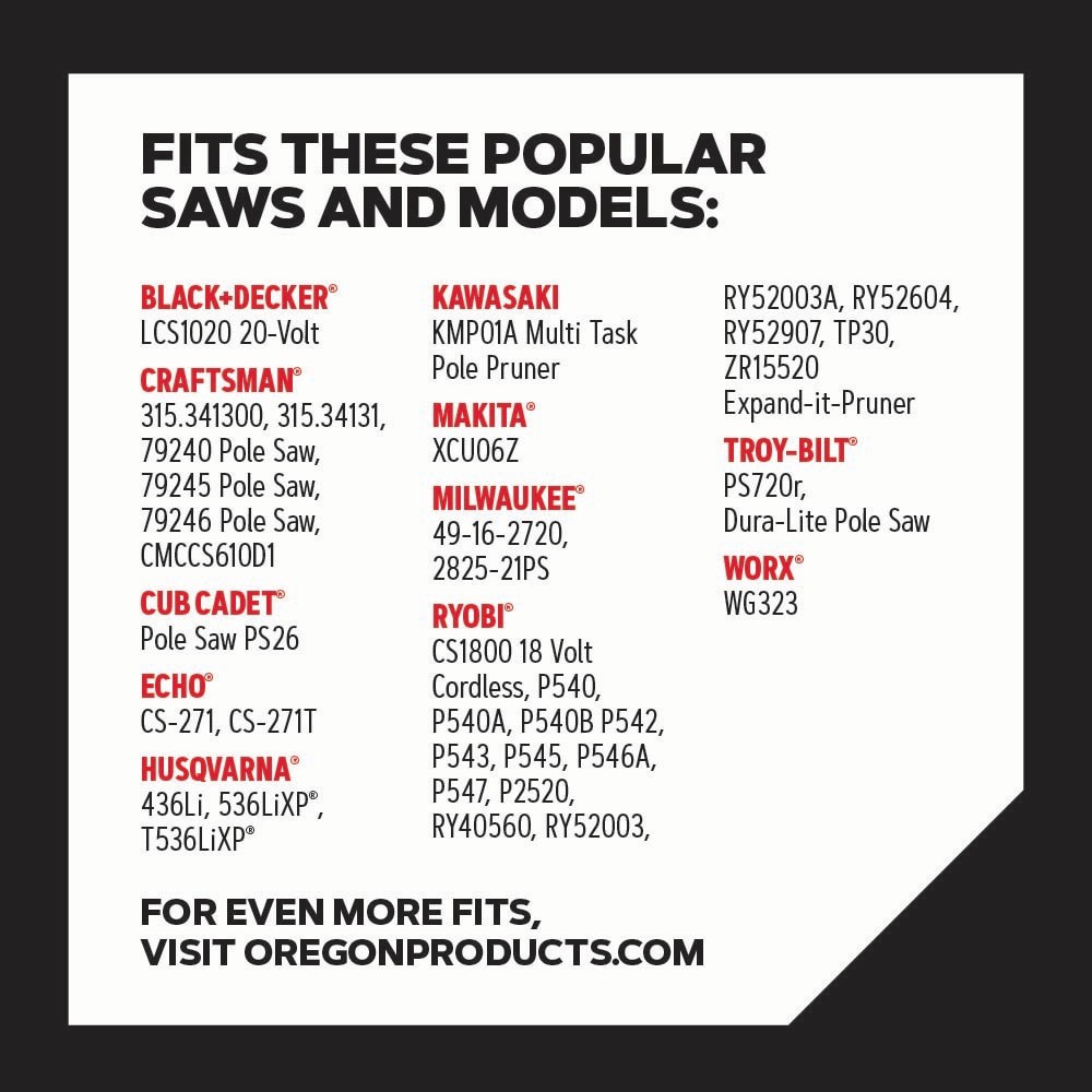 slide 4 of 6, Oregon R40 40 Link Replacement Chainsaw Chain For 10-in , 0.043-in Gauge , 3/8-in Pitch, 1 ct
