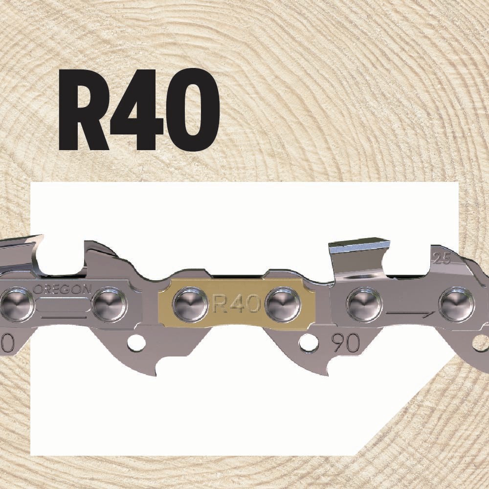 slide 6 of 6, Oregon R40 40 Link Replacement Chainsaw Chain For 10-in , 0.043-in Gauge , 3/8-in Pitch, 1 ct