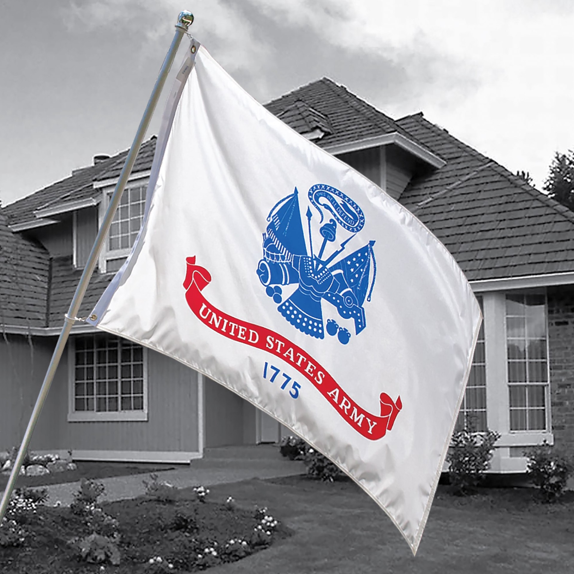 slide 3 of 5, Valley Forge Flag 5.23-ft W x 2.92-ft H Military Army Flag, 1 ct