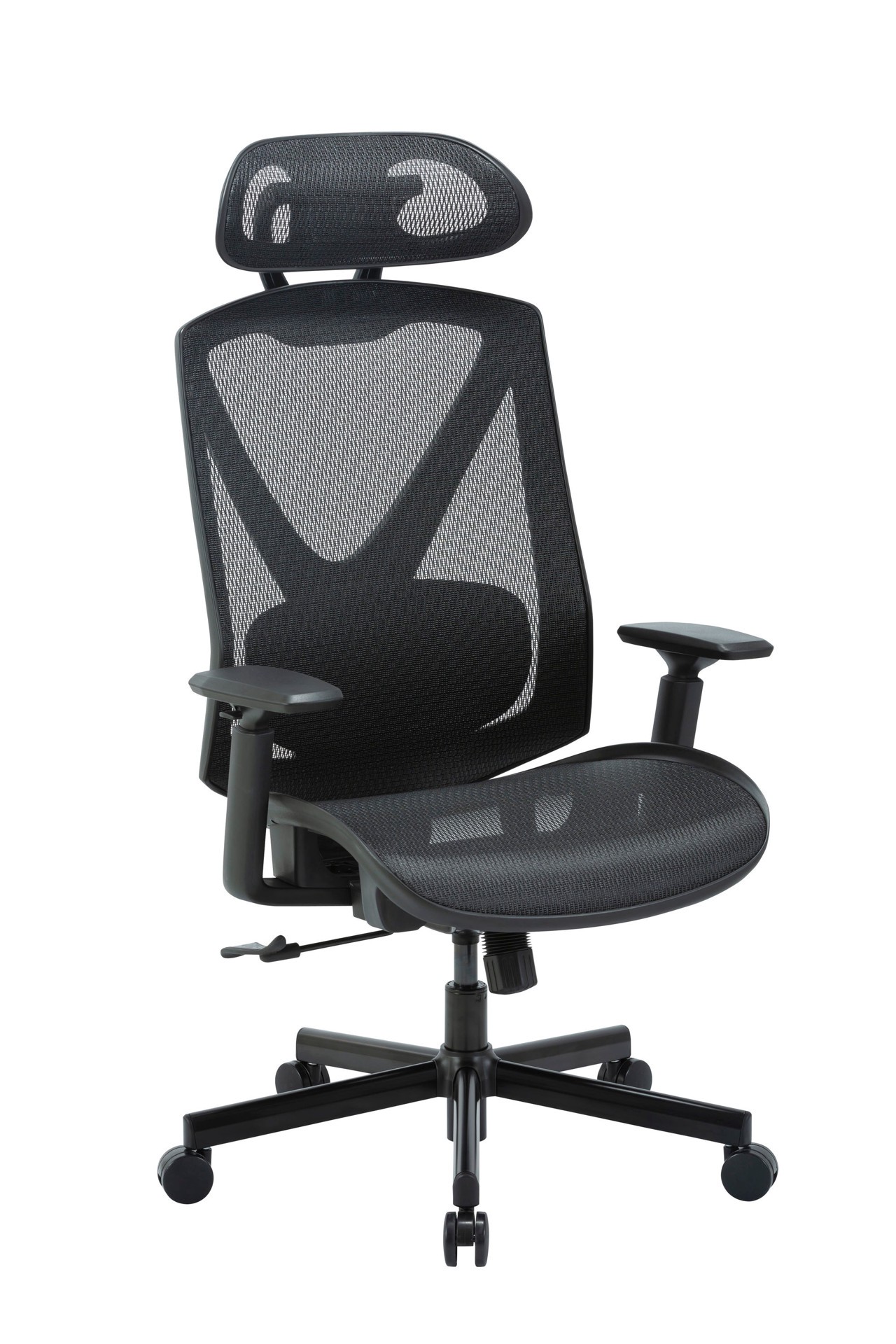 slide 1 of 3, allen + roth Mc-1095E 21.95-in W Modern Black Swivel Accent Armchair, 1 ct