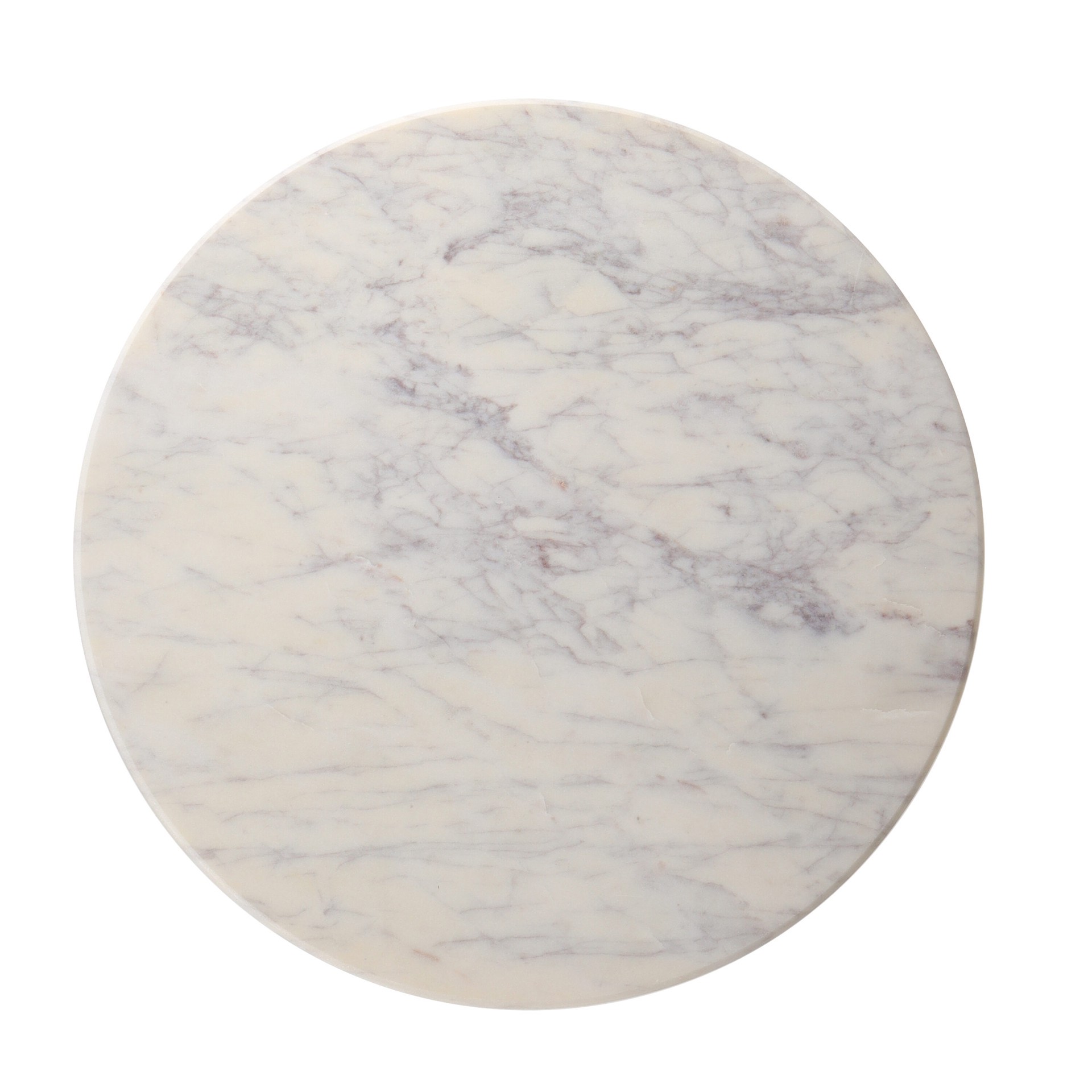 slide 4 of 6, Origin 21 16-in W x 20.5-in H Birch wood with white stone Stone Round Modern End Table Assembly Required, 1 ct