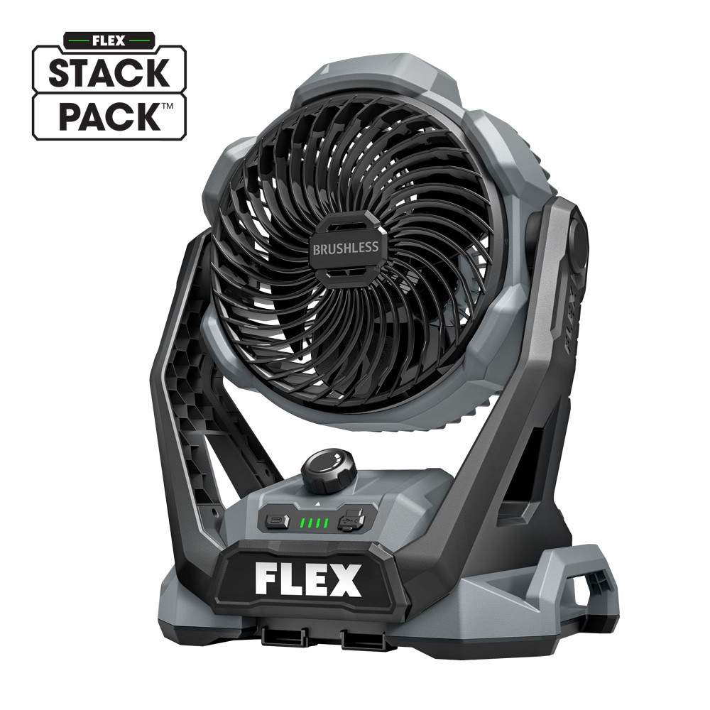 slide 1 of 6, FLEX 8.5-in 24 -Volt High Velocity Indoor/Outdoor Gray Industrial Fan Battery Not Included Charger Not Included, 1 ct