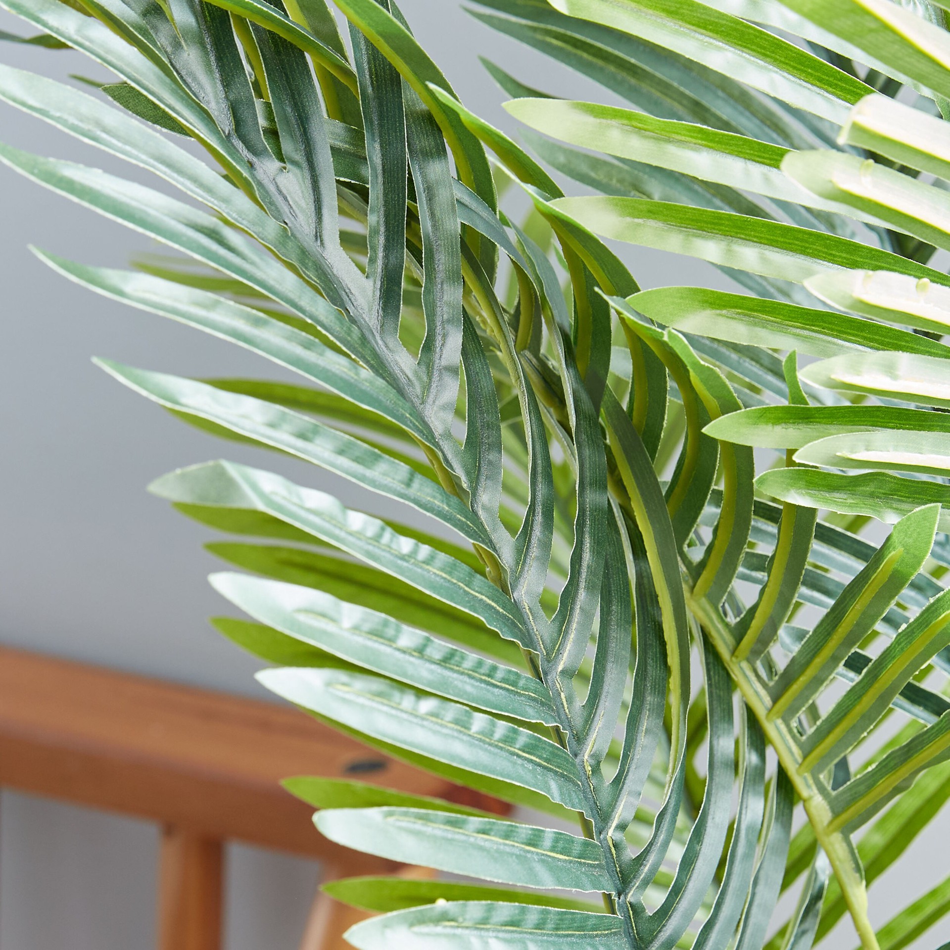 slide 2 of 6, allen + roth 32-in Brown/Green Indoor Floor Palm Artificial plant, 1 ct