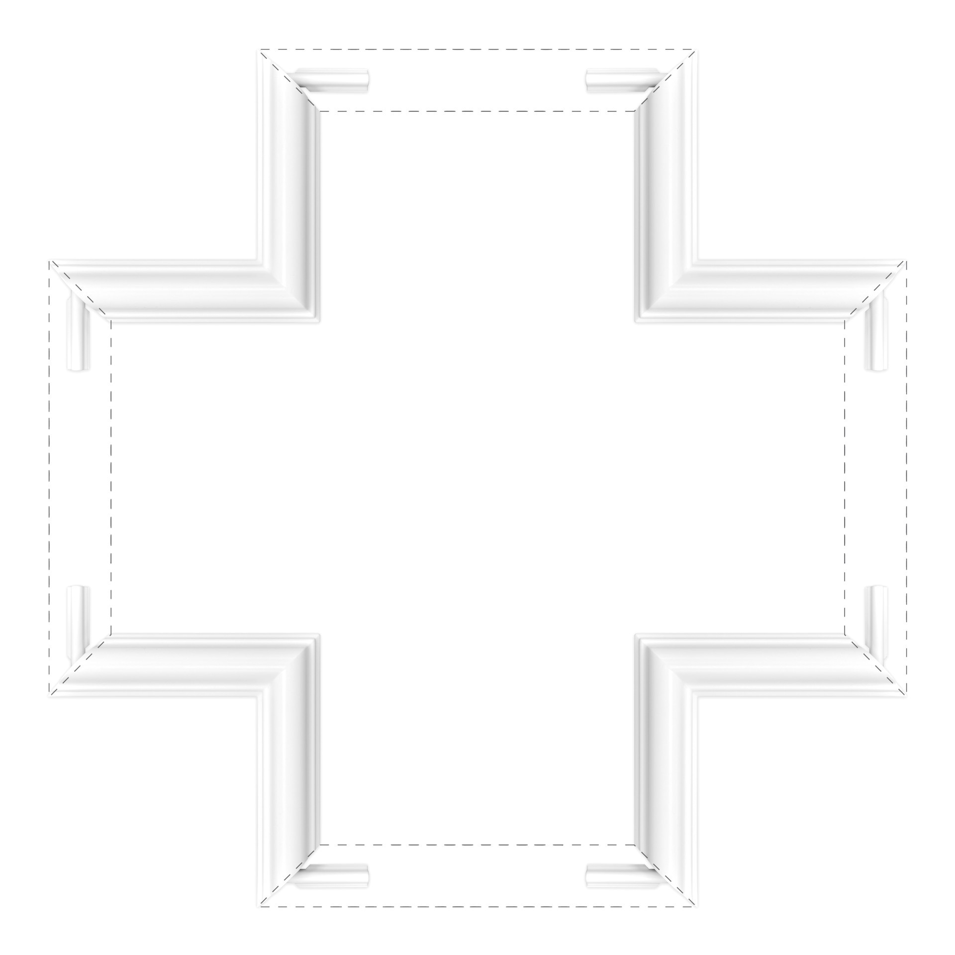 slide 3 of 6, BUILD and BATTEN Wall Panel Corners Finished Polystyrene Corner Picture Frame Moulding 4 -Pack, 1 ct