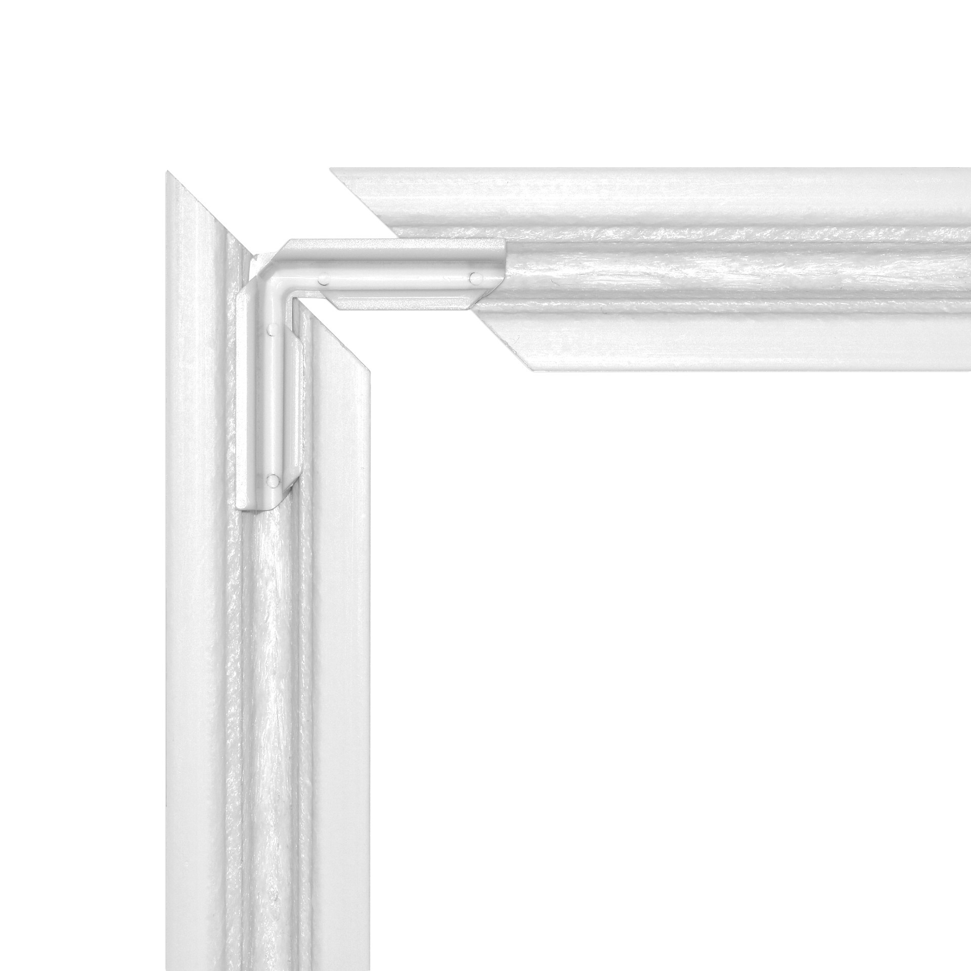 slide 2 of 4, BUILD and BATTEN Corner Connector Hardware Unfinished Polystyrene Corner Picture Frame Moulding 6 -Pack, 1 ct