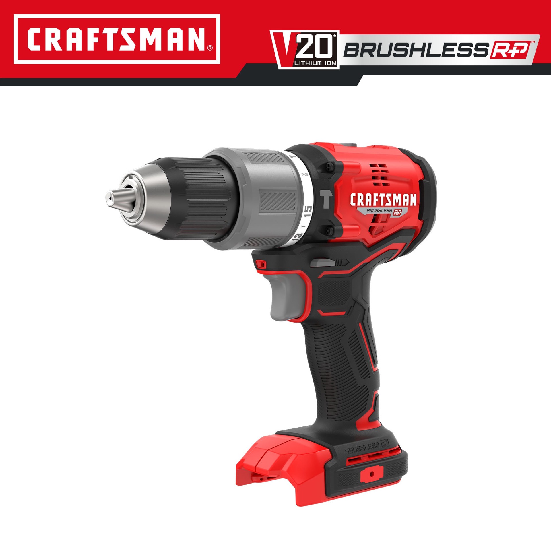 slide 4 of 6, CRAFTSMAN V20 RP 1/2-in 20-volt max Variable Speed Brushless Cordless Hammer Drill, 1 ct